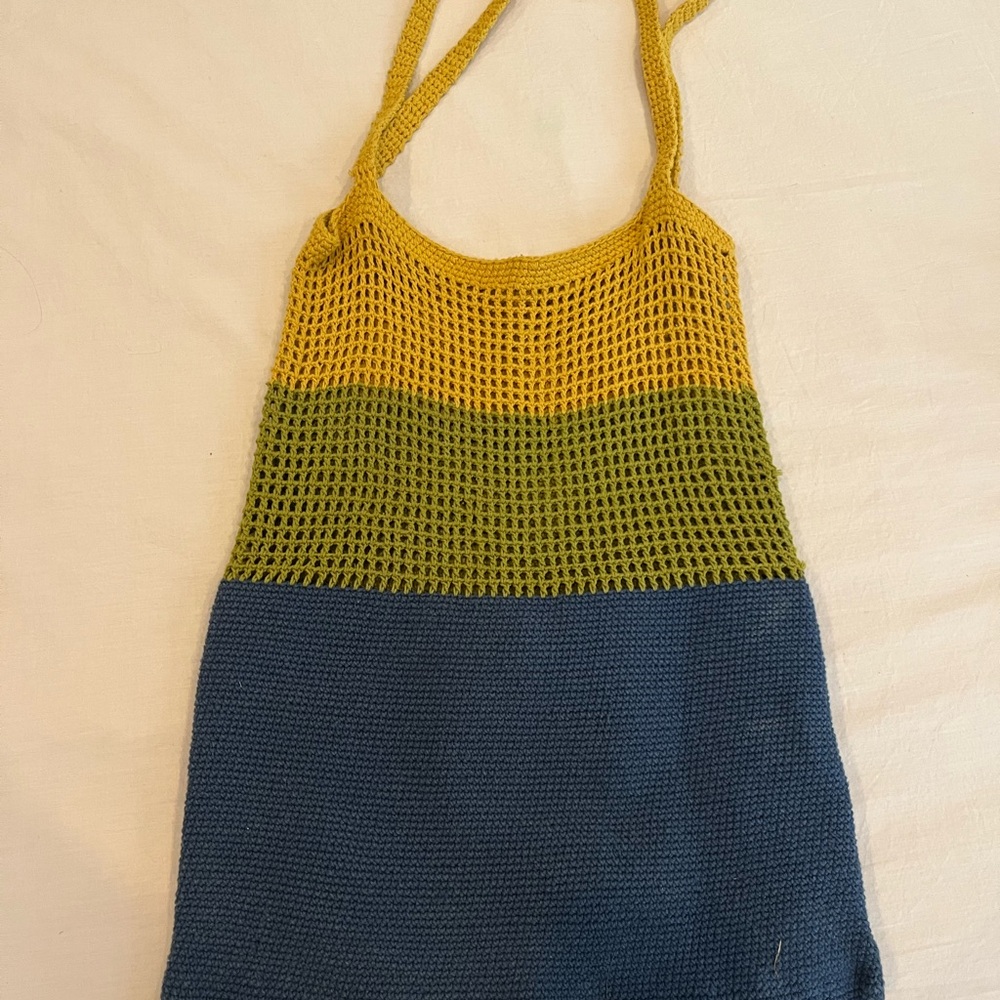 She Made Me Crochet Tote Bag